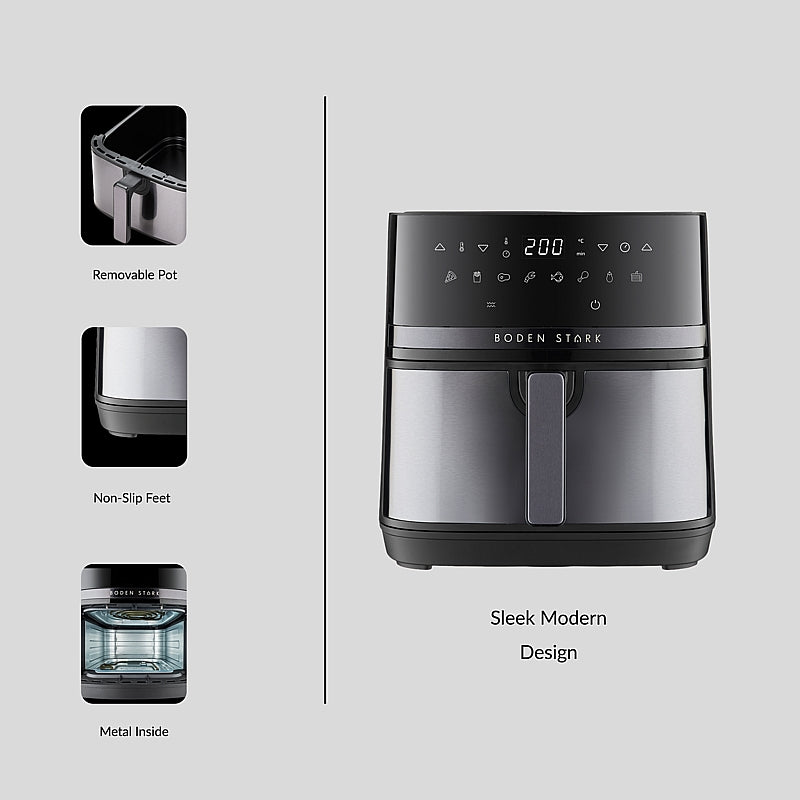 Boden Stark 8.0L Digital Air Fryer - Black | BS-DAF03