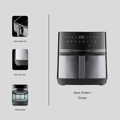 Boden Stark 8.0L Digital Air Fryer - Black | BS-DAF03