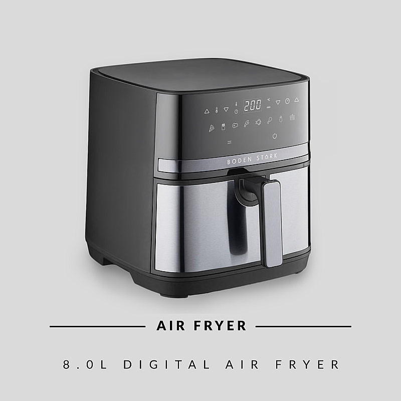 Boden Stark 8.0L Digital Air Fryer - Black | BS-DAF03