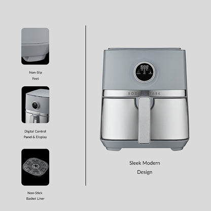Boden Stark 5.0L Digital Air Fryer - Grey | BS-DAF04