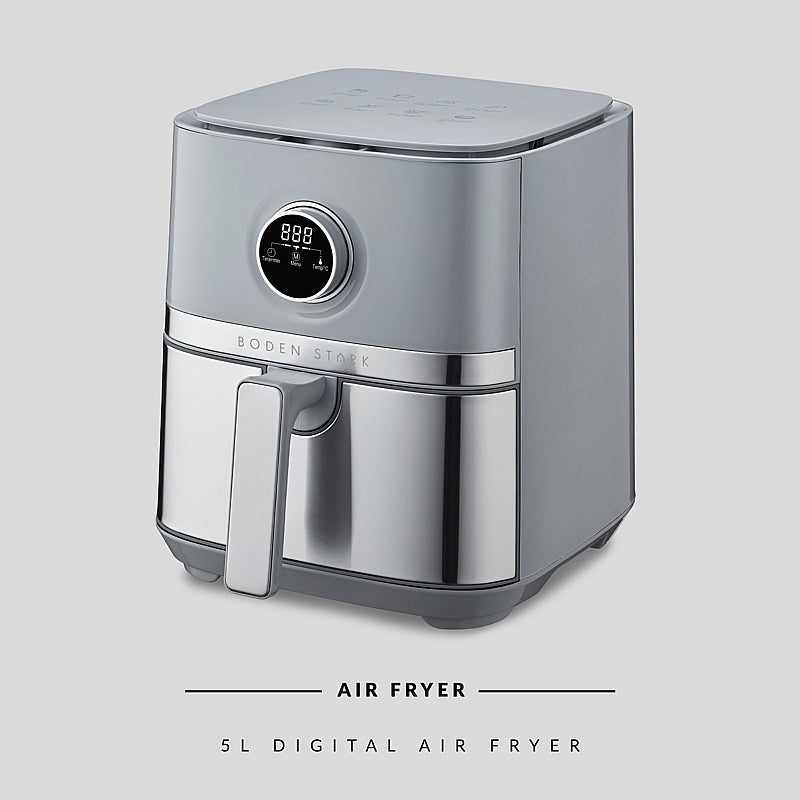 Boden Stark 5.0L Digital Air Fryer - Grey | BS-DAF04