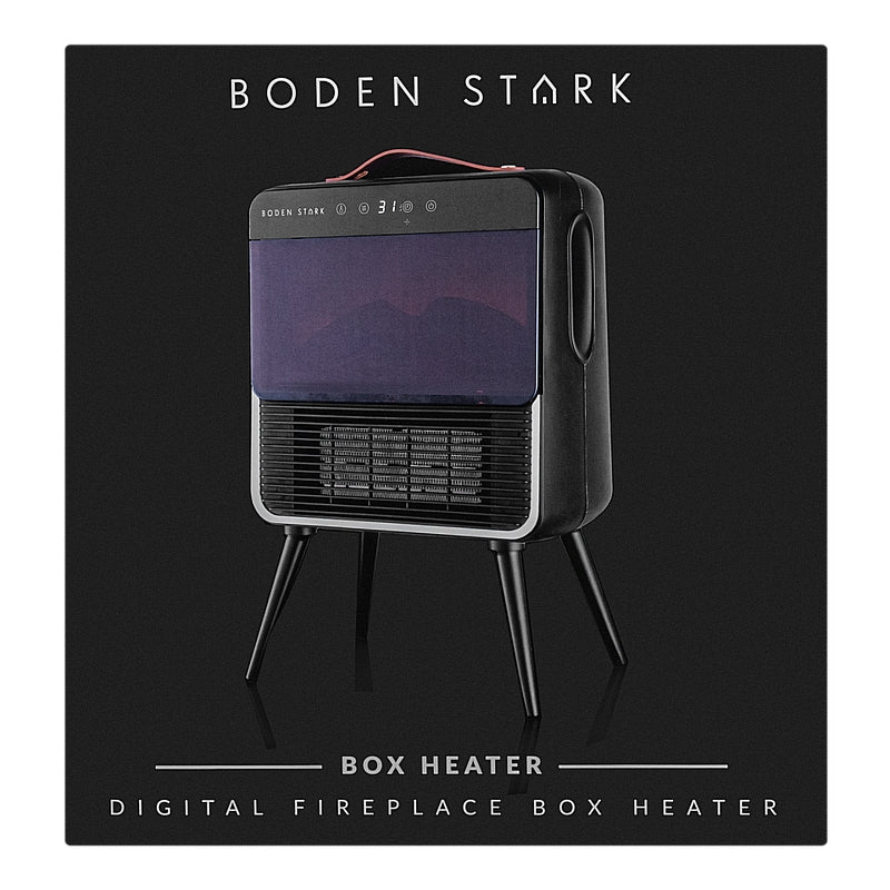 Boden Stark Digital Fireplace Box Heater, 2000W | BS-FBH01-BK