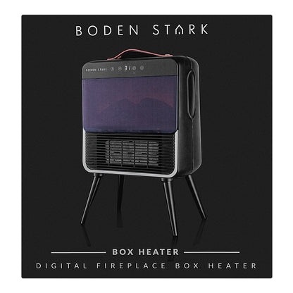 Boden Stark Digital Fireplace Box Heater, 2000W | BS-FBH01-BK