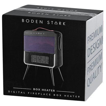 Boden Stark Digital Fireplace Box Heater, 2000W | BS-FBH01-BK