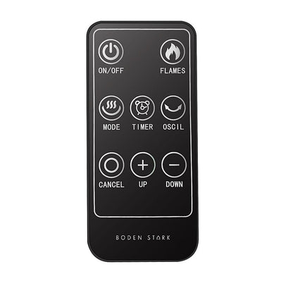 Boden Stark Fireplace Tower Heater with LED Display, 1000/2000W | BS-FPTH01