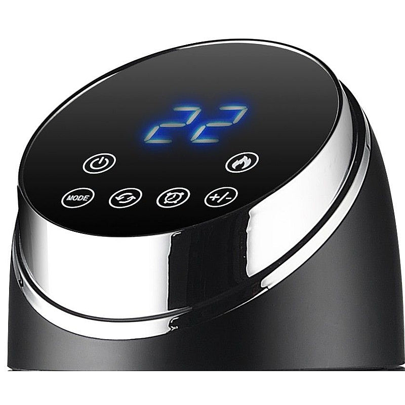 Boden Stark Digital LED Fireplace Tower Heater, 1000/2000W | BS-FPTH02-BK