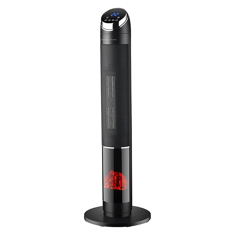 Boden Stark Digital LED Fireplace Tower Heater, 1000/2000W | BS-FPTH02-BK