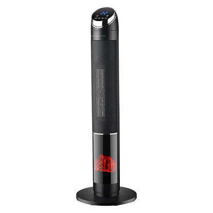 Boden Stark Digital LED Fireplace Tower Heater, 1000/2000W | BS-FPTH02-BK