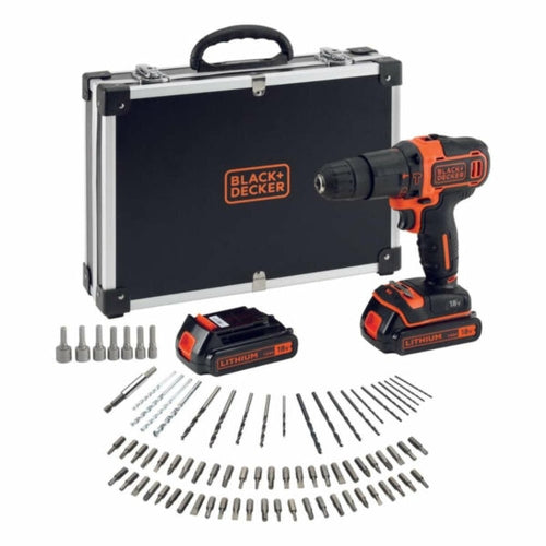 Black&Decker - Hammer Drill with 80pc Accessory Set | BDCHD18BAFC