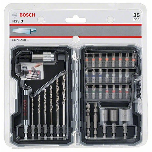 Bosch - 35Pc HSS-G Extra Hard Drilling & Driving Bit Set | 2607017328