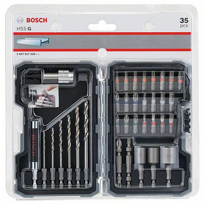 Bosch - 35Pc HSS-G Extra Hard Drilling & Driving Bit Set | 2607017328
