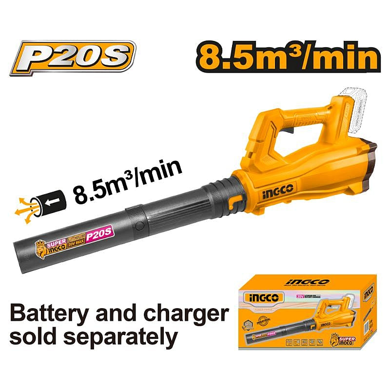 Ingco 20V Cordless Blower 8.5m³/min (Solo Unit) | CABLI20323