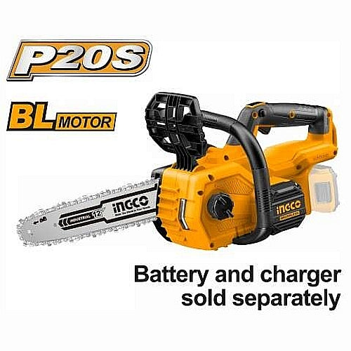 Ingco 20V Cordless Brushless Chain Saw 30cm (Solo Unit) | CGSLI20128