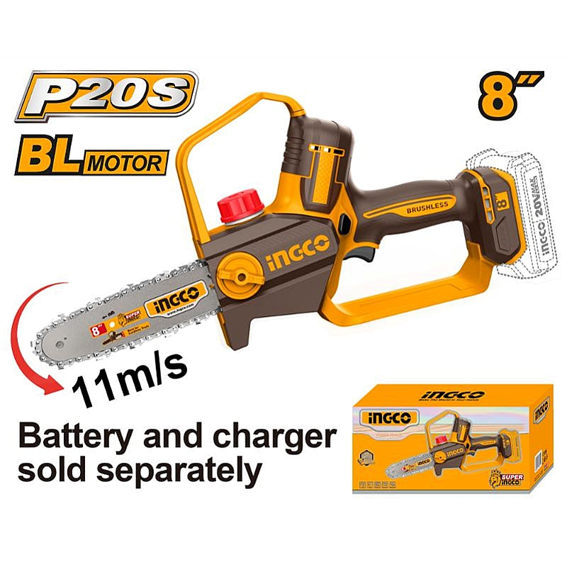 Ingco 20V Cordless BL Pruner Saw 20cm (Bare Tool) | CGSLI2088