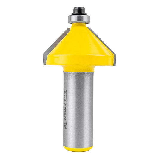 Tork Craft Chamfer Router Bit, 45 Degree, 1-1/4" x 1/2", 1/2" Shank | CKP903