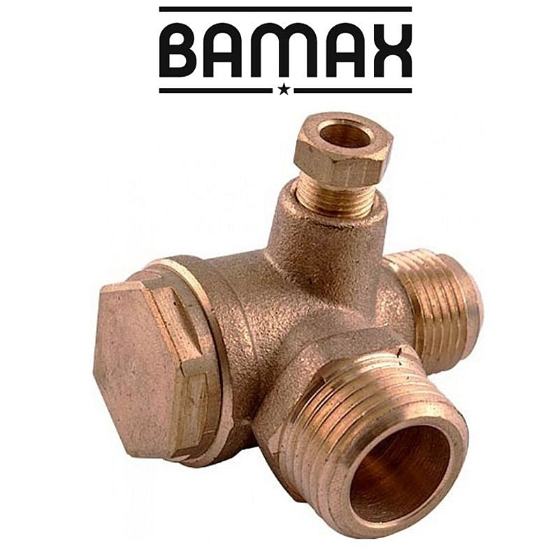 Bamax Non-Return Valve 1/2"M & 3/8"M BSP Thread | COM4050-6