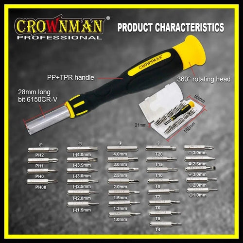Crownman 32-in-1 Precision Screwdriver Set | CR174