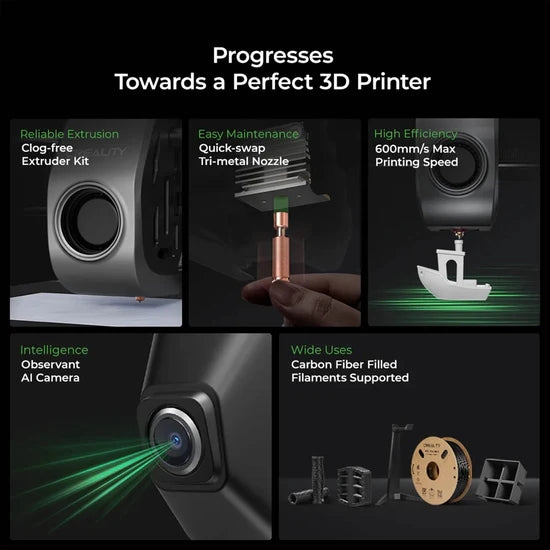 Creality K1C Carbon Fiber 3D Printer, CoreXY High-Speed Printing