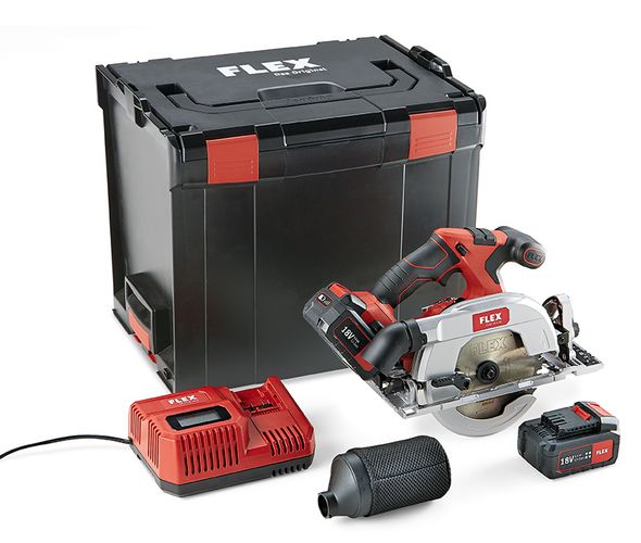 Flex CS 62 18.0-EC/5.0 Set 18,0V BL Circular Saw & 2 x 5.0 Ah Batteries + Charger | 45428