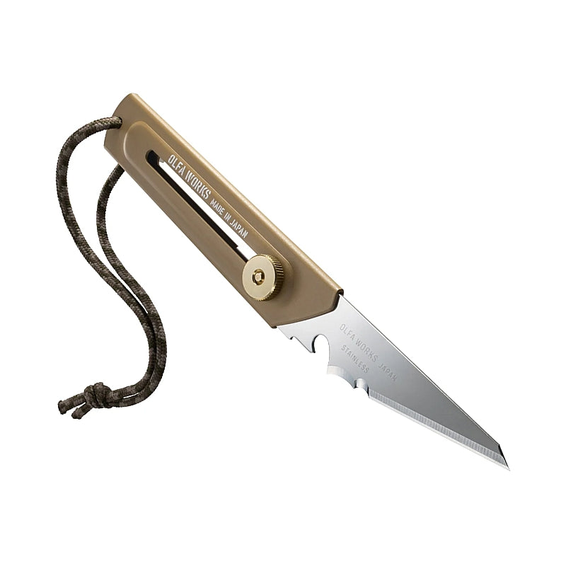 Olfa Works Retractable Blade Camp Utility Knife, Sand Colour | CTR OW-UCK-1-SB-DSB