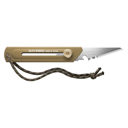 Olfa Works Retractable Blade Camp Utility Knife, Sand Colour | CTR OW-UCK-1-SB-DSB