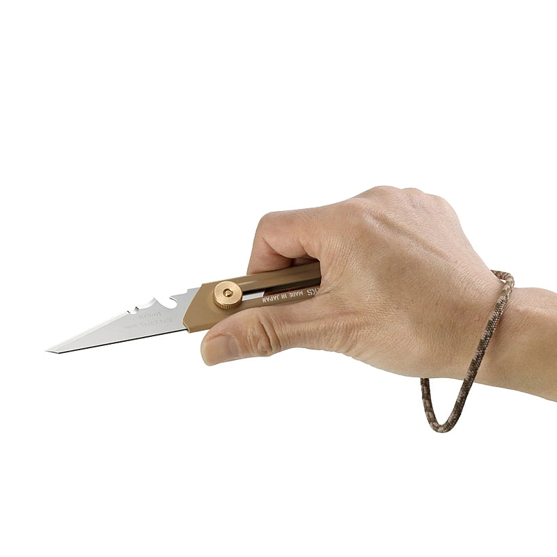 Olfa Works Retractable Blade Camp Utility Knife, Sand Colour | CTR OW-UCK-1-SB-DSB