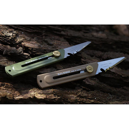 Olfa Works Retractable Blade Camp Utility Knife, Sand Colour | CTR OW-UCK-1-SB-DSB