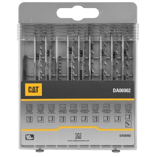 CAT10 Piece Assorted Jigsaw Blade Set (Wood), T-Shank | DA06902