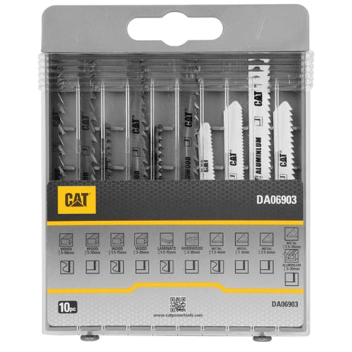 CAT 10 Piece Assorted RobustLine Jigsaw Blade Set, T-Shank | DA06903