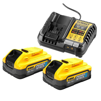 DeWalt POWERSTACK 18V 5.0Ah Li-Ion Twin Battery Starter Kit | DCB1104H2