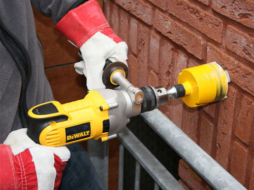 Dewalt D21570K Dry Diamond Drill 127mm Keyed Chuck 16mm 1300W