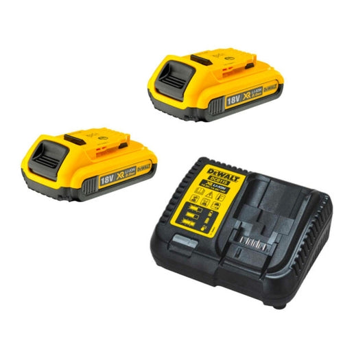 DEWALT - Battery Starter Kit 18V XR Li-ion 2.0Ah (2 Batteries and Charger) | DCB115D2