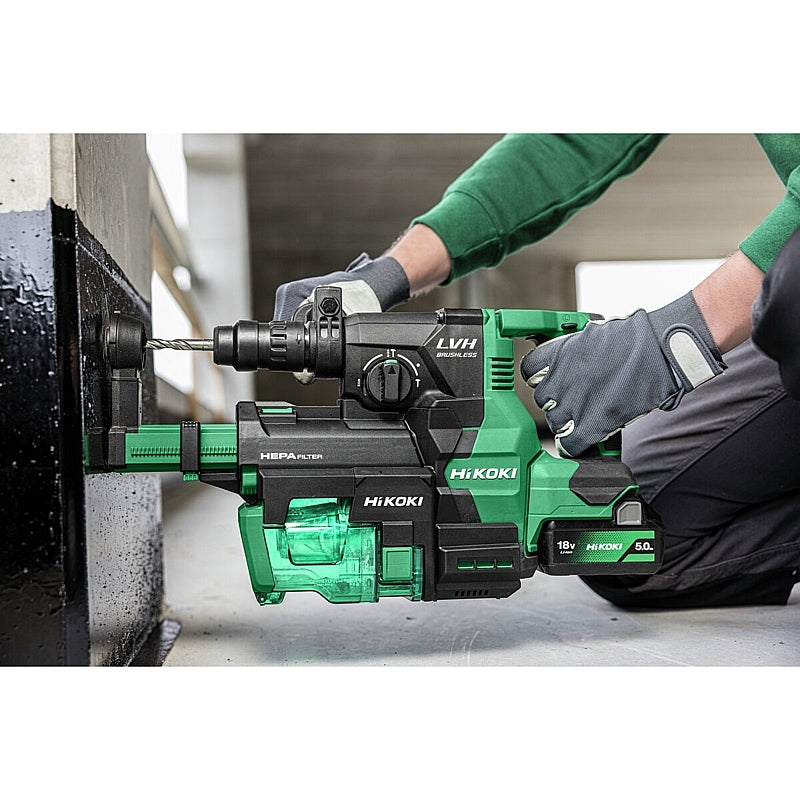 HiKOKI 18V Cordless BL SDS-Plus Rotary Hammer Drill 3.2J, 2.0Ah Set | DH1826DCWUZ