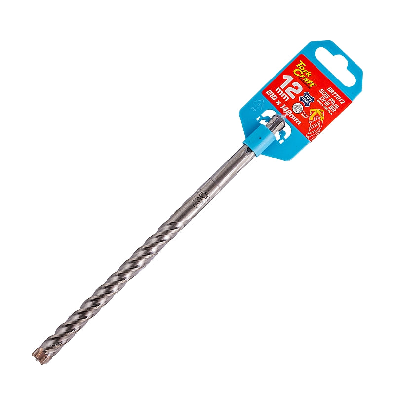 Tork Craft SDS-Plus Cross Head Rebar Drill Bit, 12mm x 142mm x 210mm | DR77012