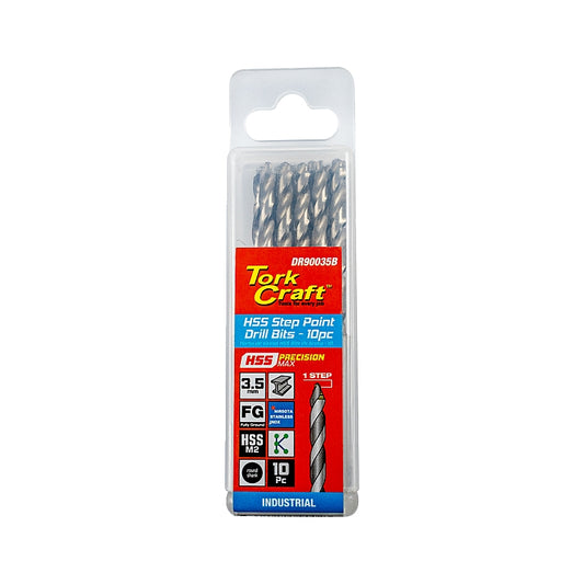Tork Craft 10/Pk HSS Precision-Max Step Point Drill Bit, 3.5mm | DR90035B