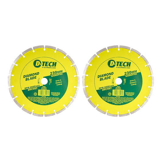 D-Tech 2Pc Segmented Diamond Blades, 230 x 22.23mm (Bulk) | DT20230-2B