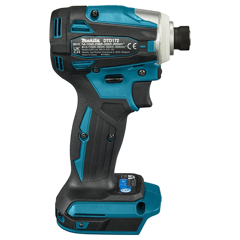 Makita 18V Cordless BL 1/4" Hex Impact Driver (Bare Tool) | DTD172ZJ