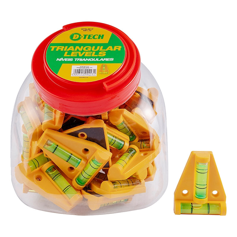 D-Tech 40Pc Triangular Levels in Jar | DTSL001T