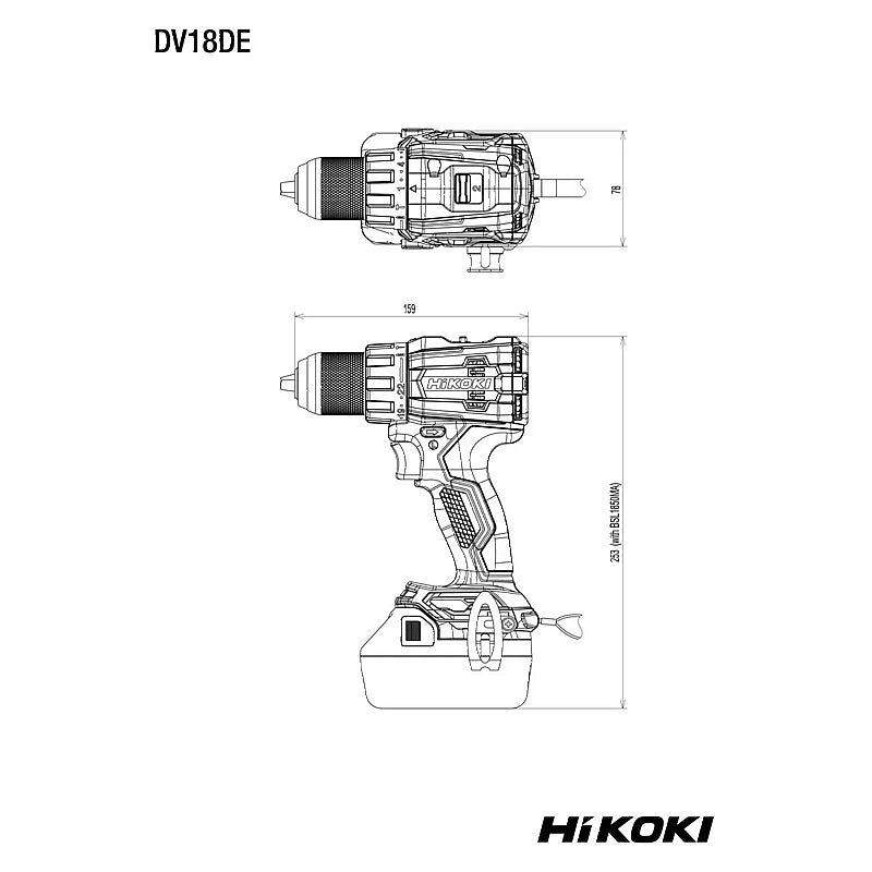 HiKOKI 18V Cordless BL Impact Drill Driver 70Nm, 4.0Ah Set | DV18DEWHZ
