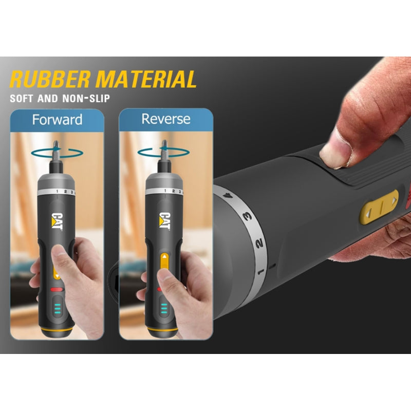 CAT 4V Screwdriver 5Nm with 30-Piece Accessories, USB-C Charging  | DX1110S