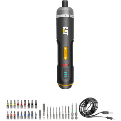 CAT 4V Screwdriver 5Nm with 30-Piece Accessories, USB-C Charging  | DX1110S