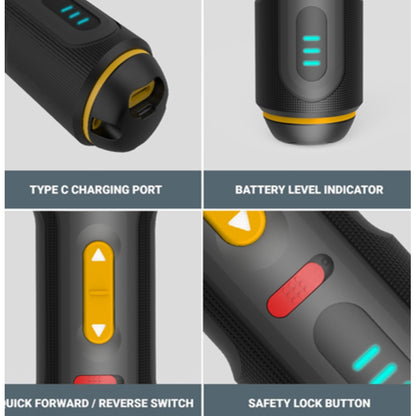 CAT 4V Screwdriver 5Nm with 30-Piece Accessories, USB-C Charging  | DX1110S