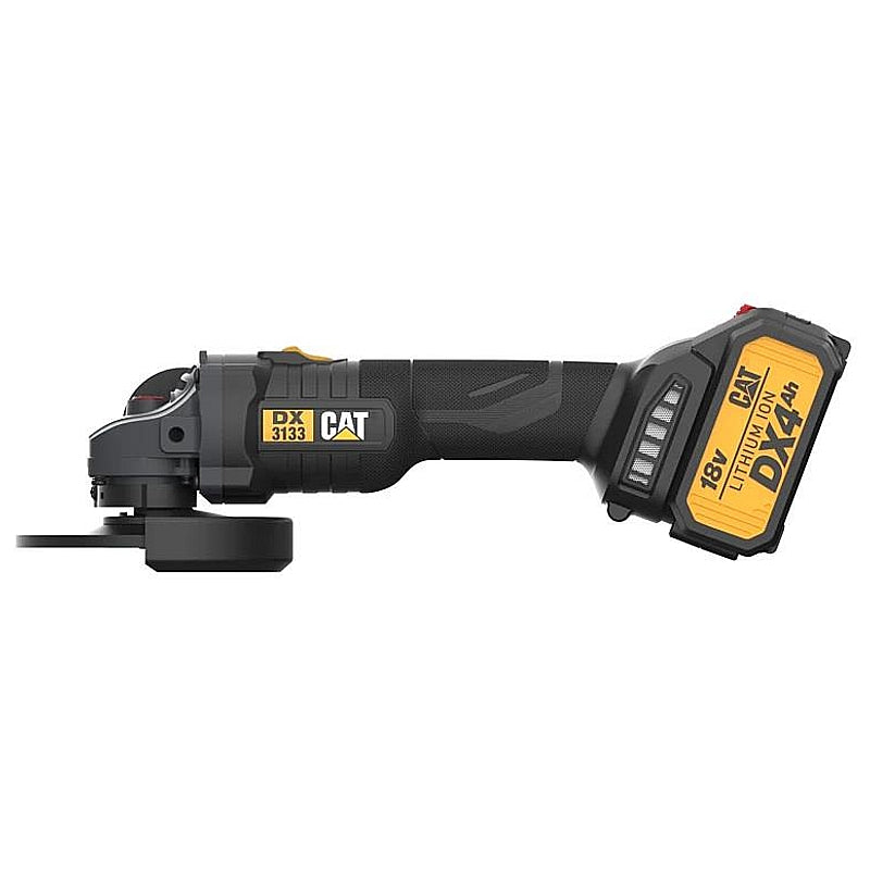 CAT 18V Cordless BL 115mm Angle Grinder Kit, 1 x 4.0Ah Batt. Pk. | DX3133