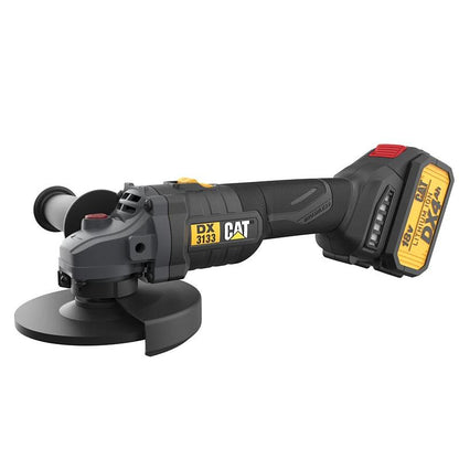 CAT 18V Cordless BL 115mm Angle Grinder Kit, 1 x 4.0Ah Batt. Pk. | DX3133