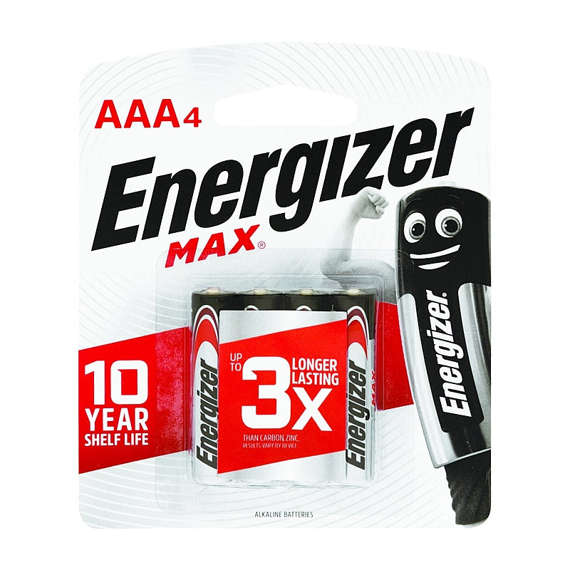 Energizer 4/Pk MAX 1.5V Alkaline AAA Batteries | E300577503