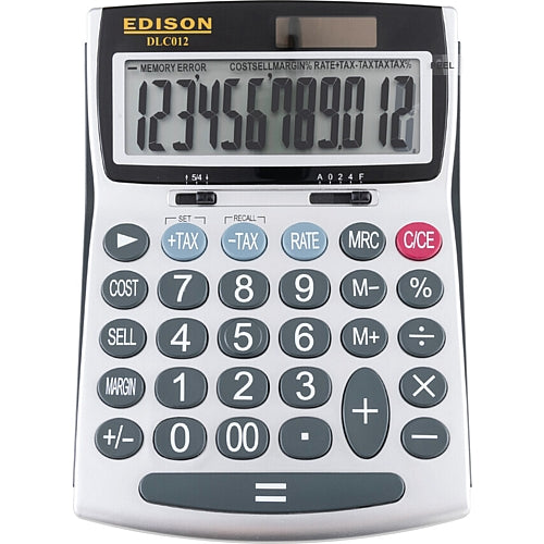 Edison DLC012 Large 12-Digit LCD Calculator | EDI8250090K