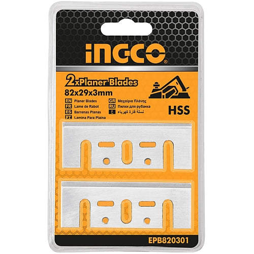 Ingco 2Pc HSS Planer Blades 82 x 29 x 3.0mm | EPB820301
