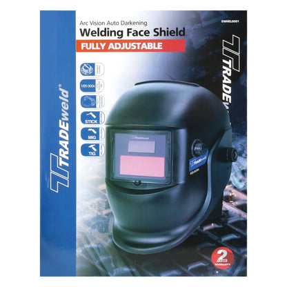 TRADEweld Welding Helmet, Adjustable, Auto Darkening | EWHEL0001