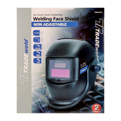 TRADEweld Arc Vision Welding Helmet, Non-Adjustable, Auto Darkening | EWHEL0010