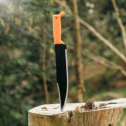 Okapi Bowie Machete with Sheath, Orange Handle | FG02102